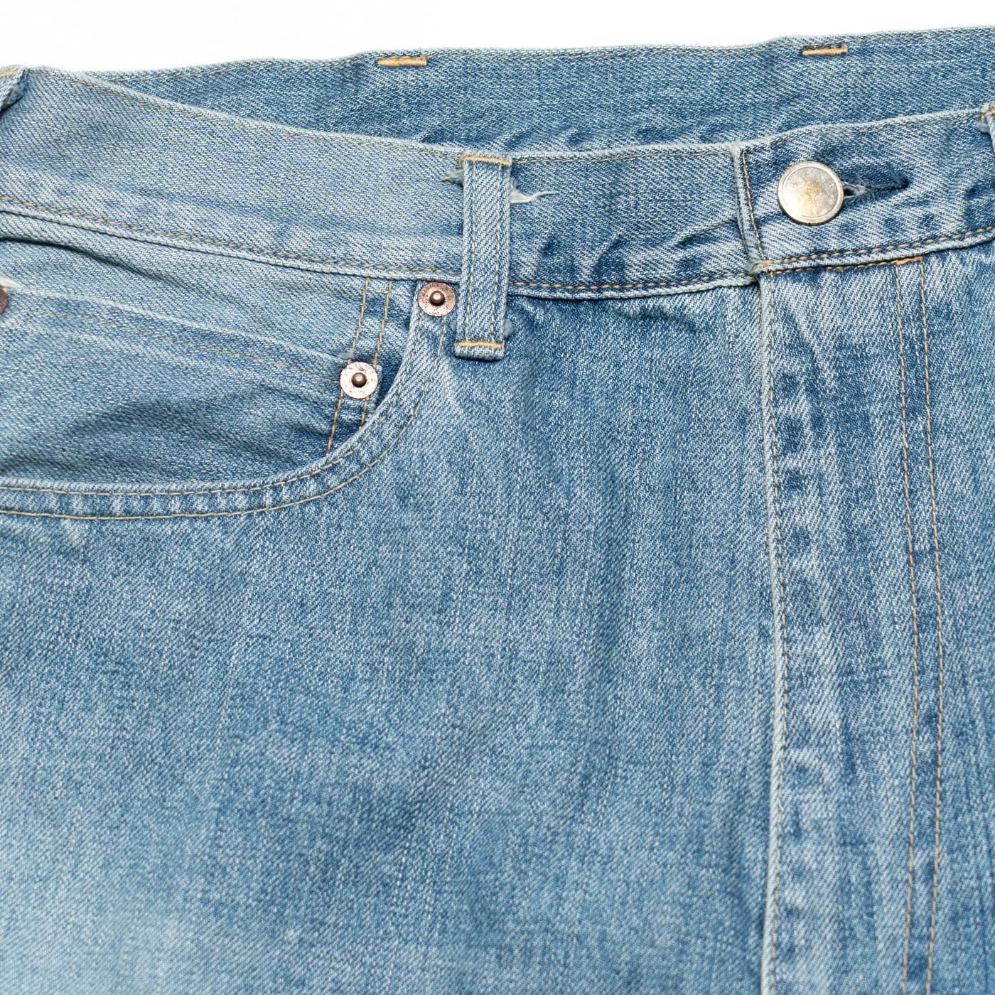 Unlikely * U25F-21-0001 Unlikely Time Travel Jean Wide 1977Wash * Vintage Indigo