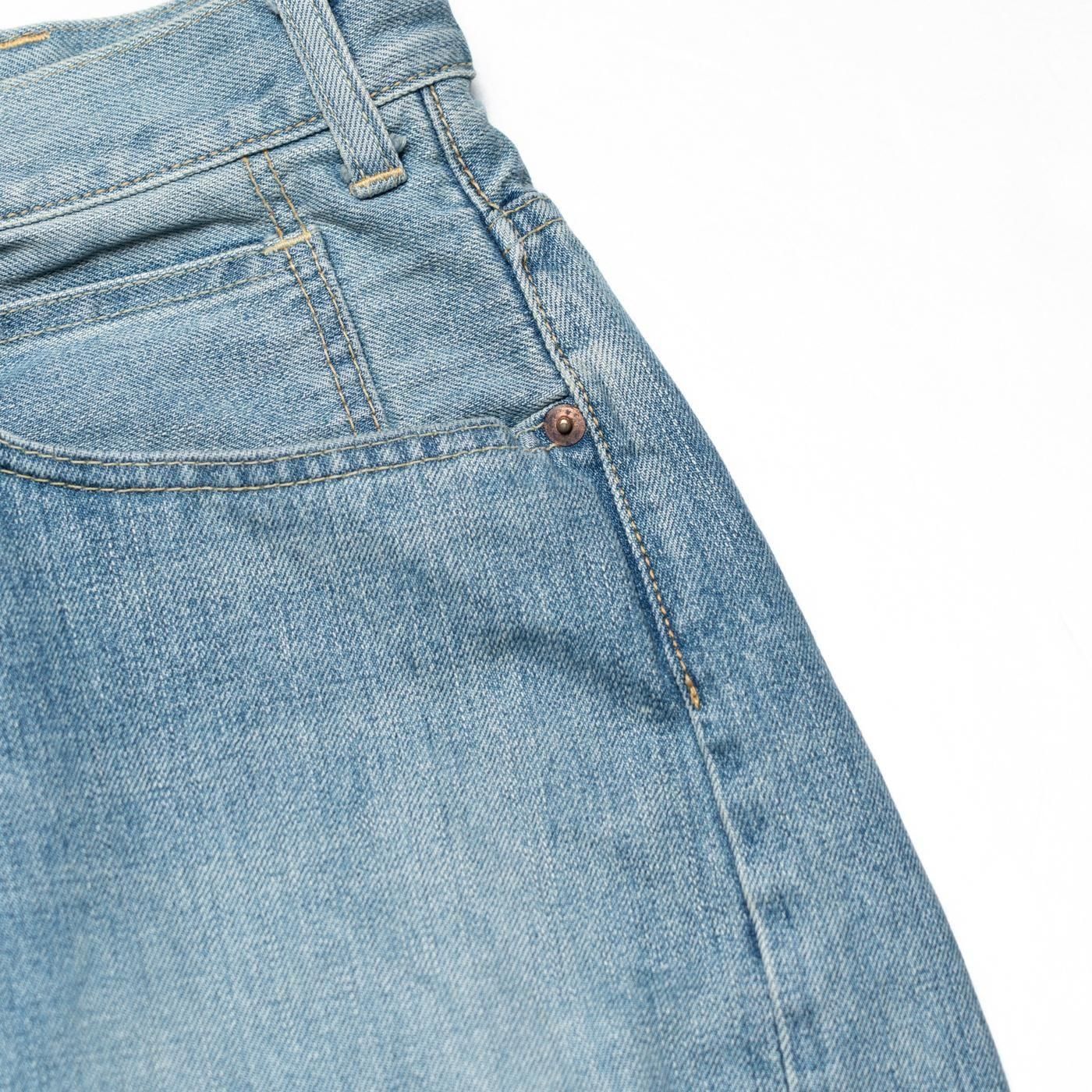Unlikely * U25F-21-0001 Unlikely Time Travel Jean Wide 1977Wash * Vintage Indigo