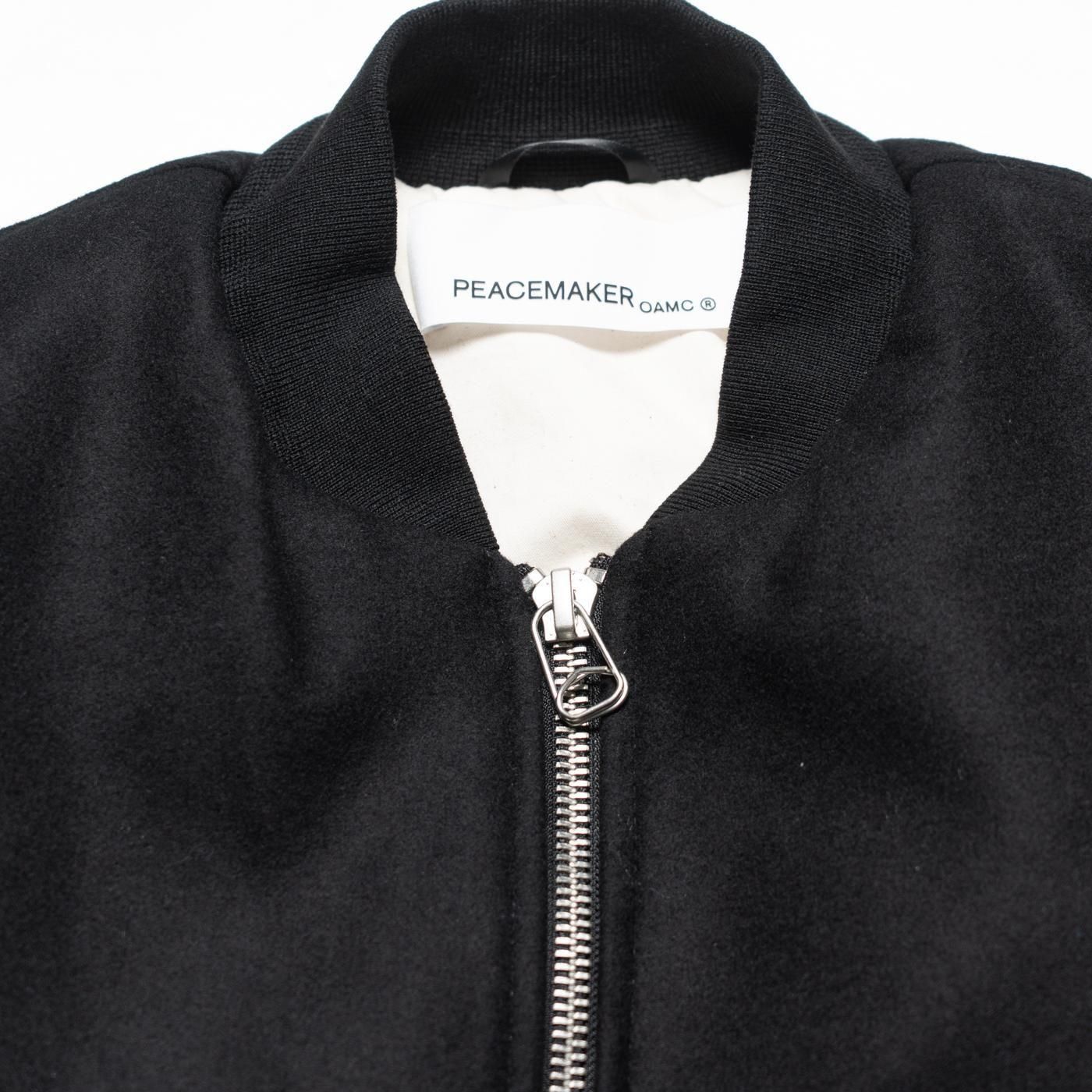 PEACEMAKER oamc * MINIMAL BOMBER JACKET WOOL POLY * Black
