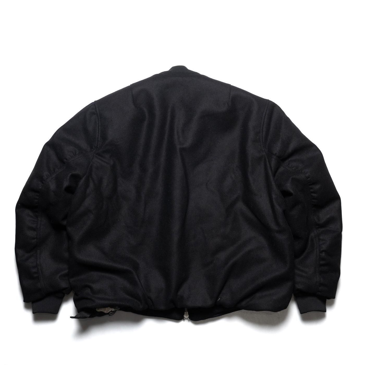 PEACEMAKER oamc * MINIMAL BOMBER JACKET WOOL POLY * Black