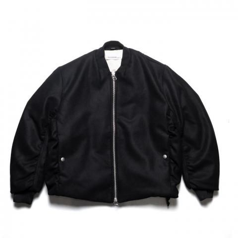 PEACEMAKER oamc * MINIMAL BOMBER JACKET WOOL POLY * Black