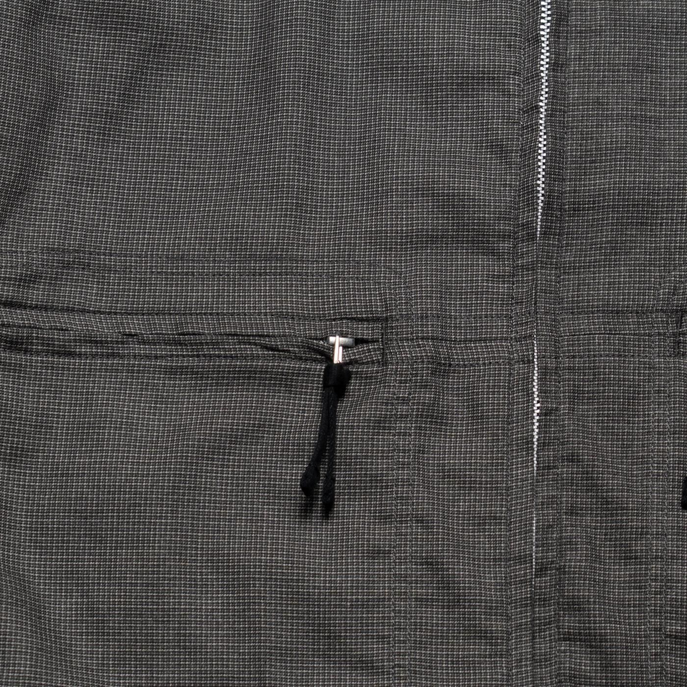 COMME des GARCONS HOMME * HP-B023 Cotton Flannel Check Zip Shirt * Grey