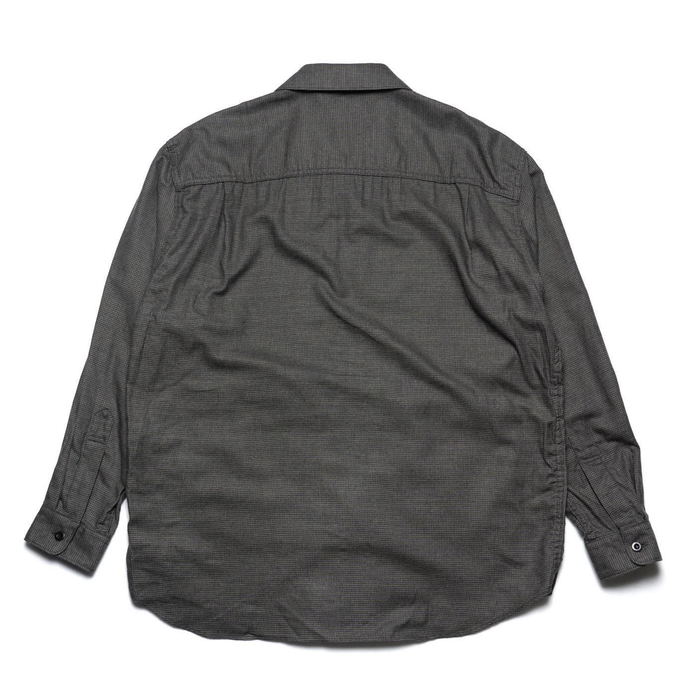 COMME des GARCONS HOMME * HP-B023 Cotton Flannel Check Zip Shirt * Grey