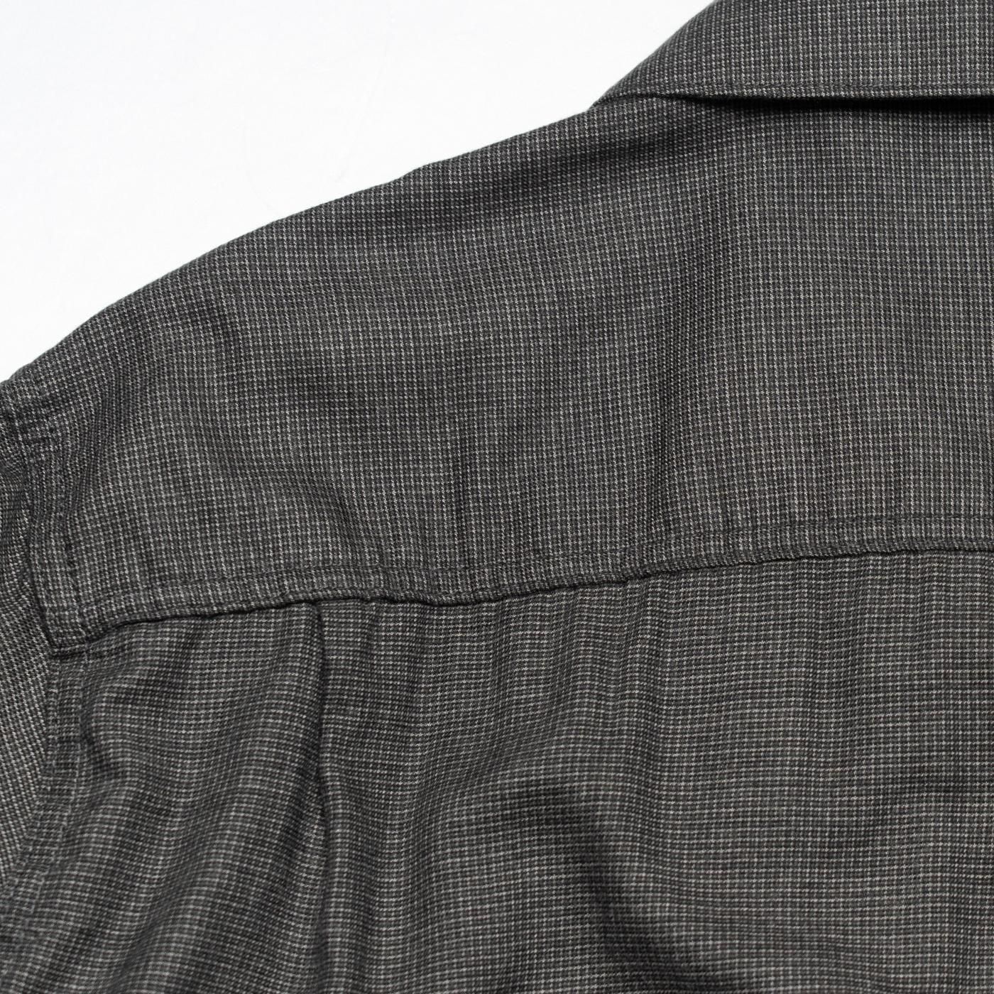 COMME des GARCONS HOMME * HP-B023 Cotton Flannel Check Zip Shirt * Grey