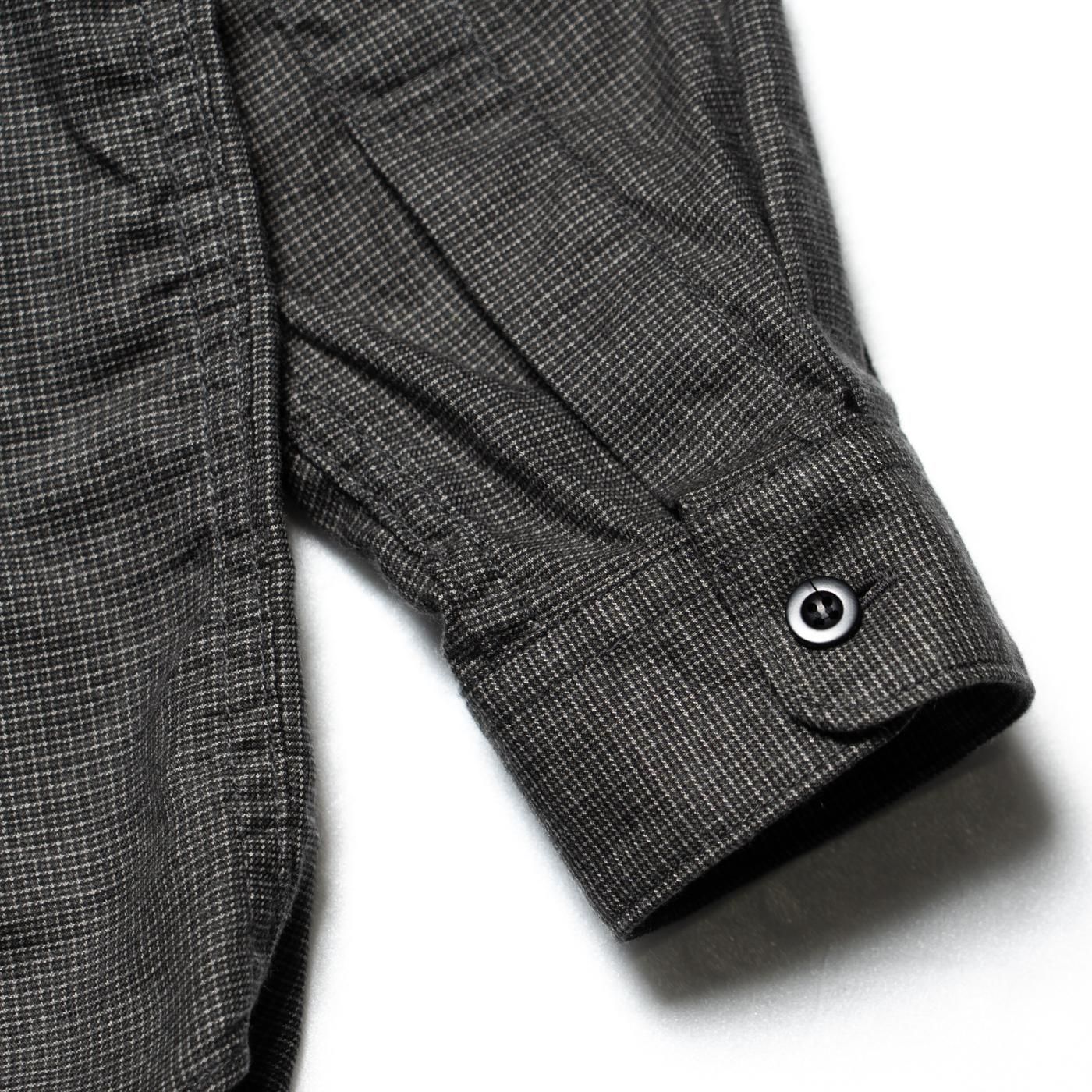 COMME des GARCONS HOMME * HP-B023 Cotton Flannel Check Zip Shirt * Grey