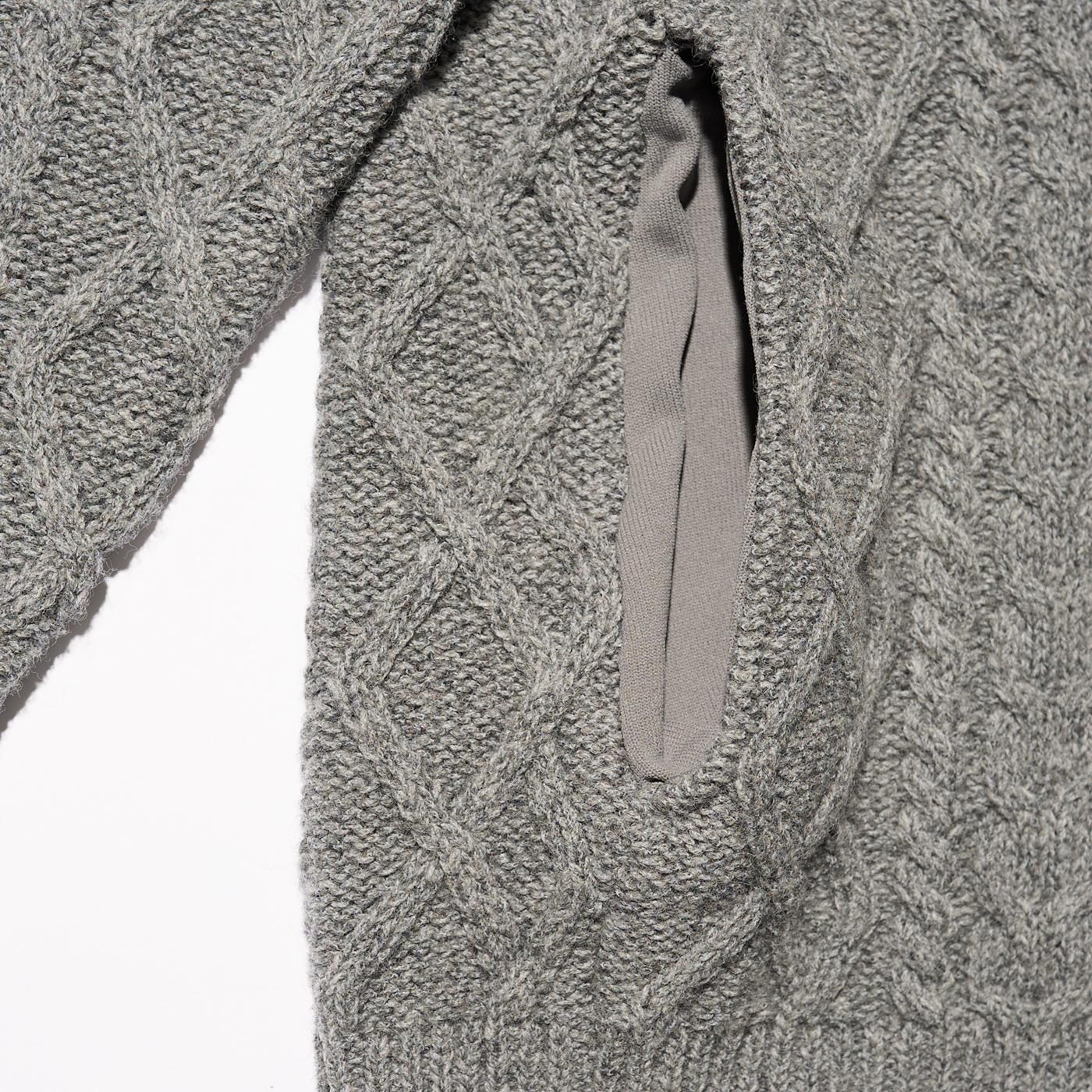 FreshService * FSC253-80165 SHETLAND WOOL x SOLOTEX TECH FISHERMAN SWEATER(3Ÿ)