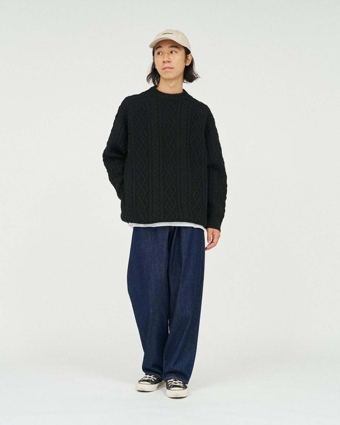 FreshService * FSC253-80165 SHETLAND WOOL x SOLOTEX TECH FISHERMAN SWEATER(3Ÿ)