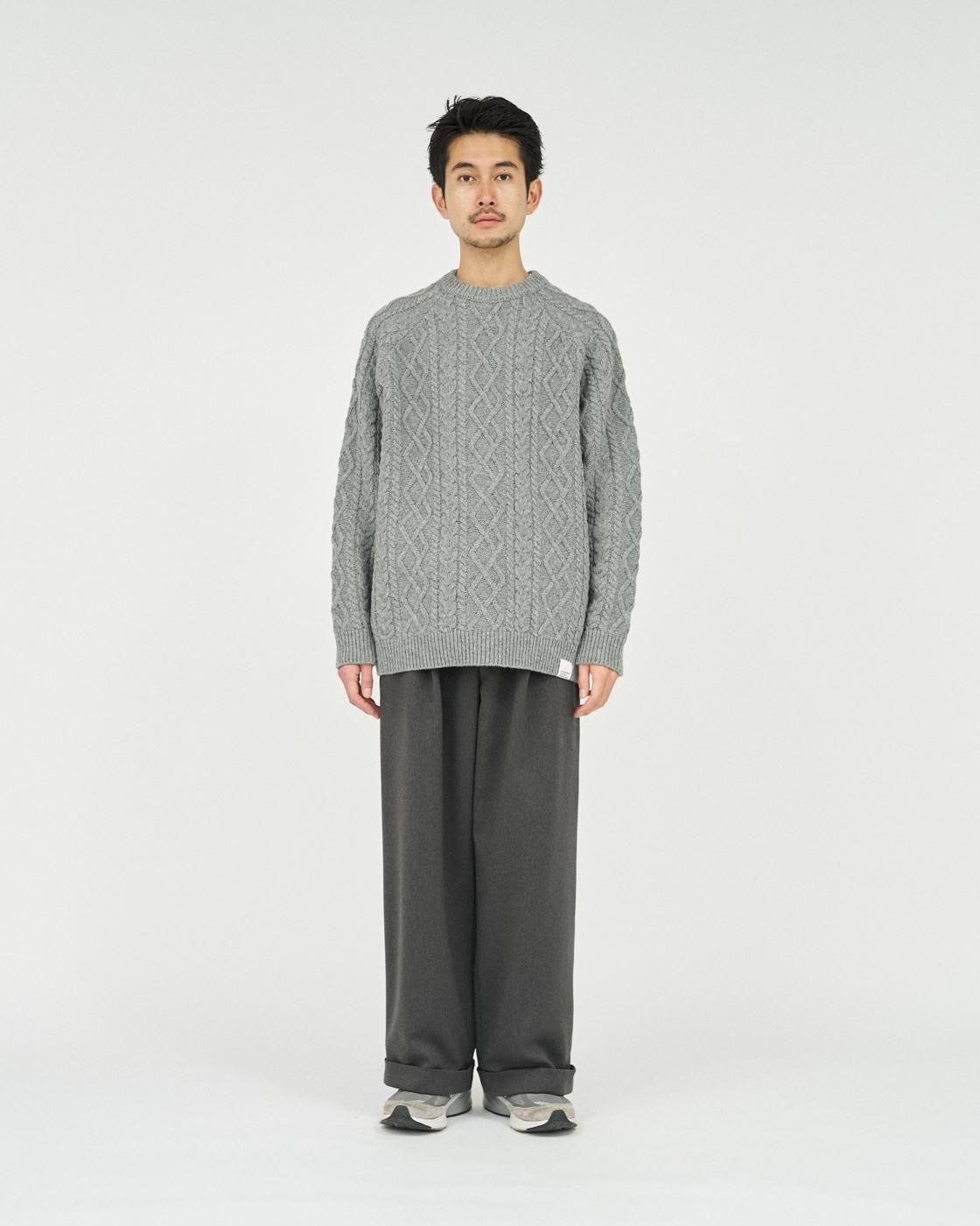 FreshService * FSC253-80165 SHETLAND WOOL x SOLOTEX TECH FISHERMAN SWEATER(3Ÿ)