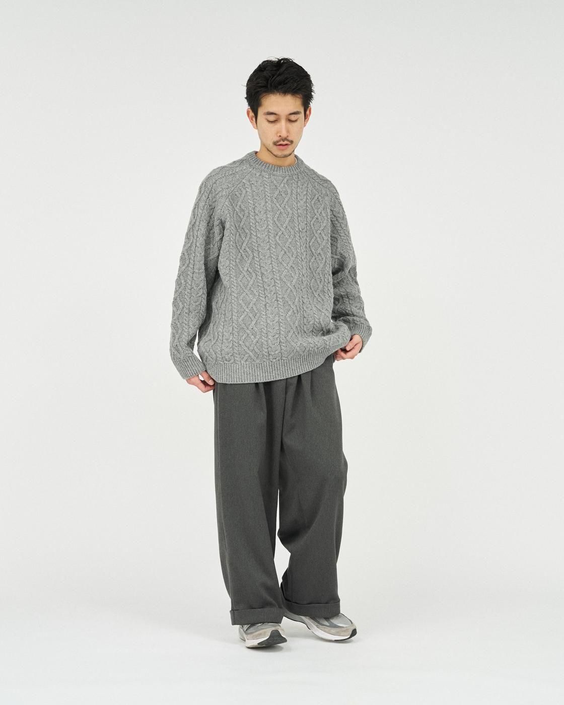 FreshService * FSC253-80165 SHETLAND WOOL x SOLOTEX TECH FISHERMAN SWEATER(3Ÿ)
