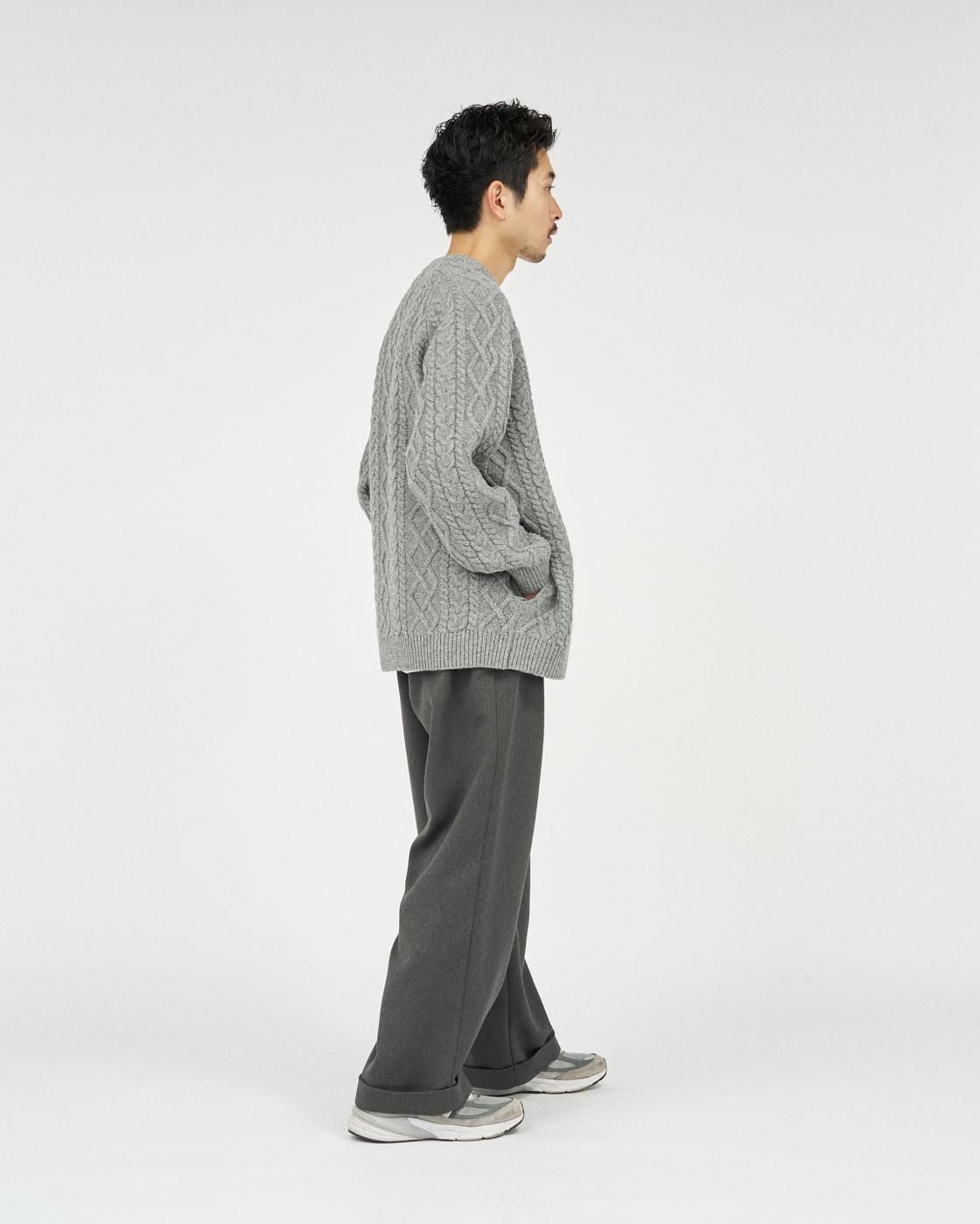 FreshService * FSC253-80165 SHETLAND WOOL x SOLOTEX TECH FISHERMAN SWEATER(3Ÿ)