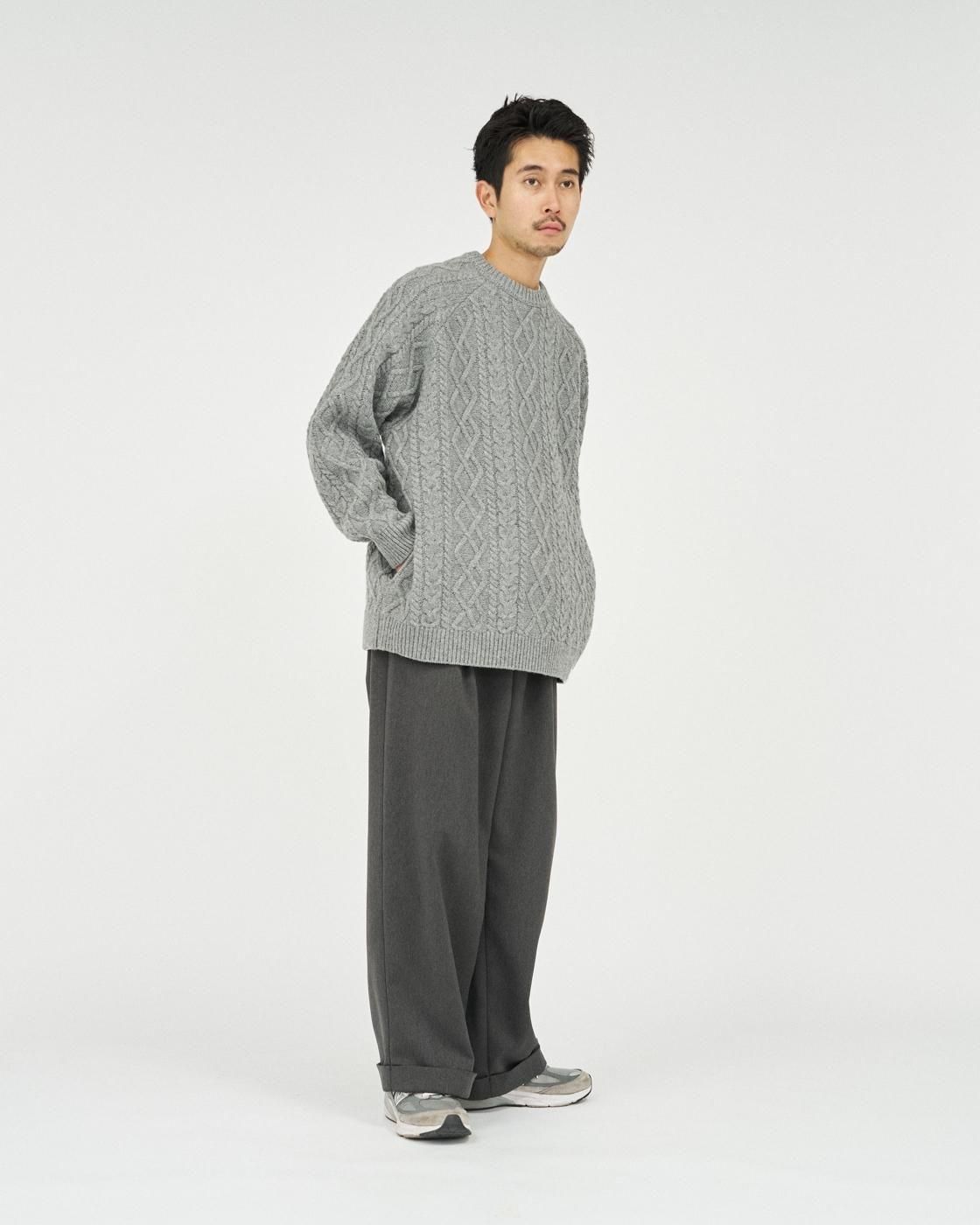 FreshService * FSC253-80165 SHETLAND WOOL x SOLOTEX TECH FISHERMAN SWEATER(3Ÿ)