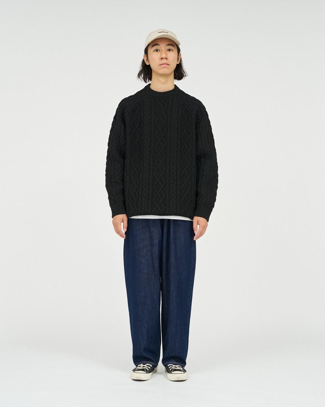 FreshService * FSC253-80165 SHETLAND WOOL x SOLOTEX TECH FISHERMAN SWEATER(3Ÿ)