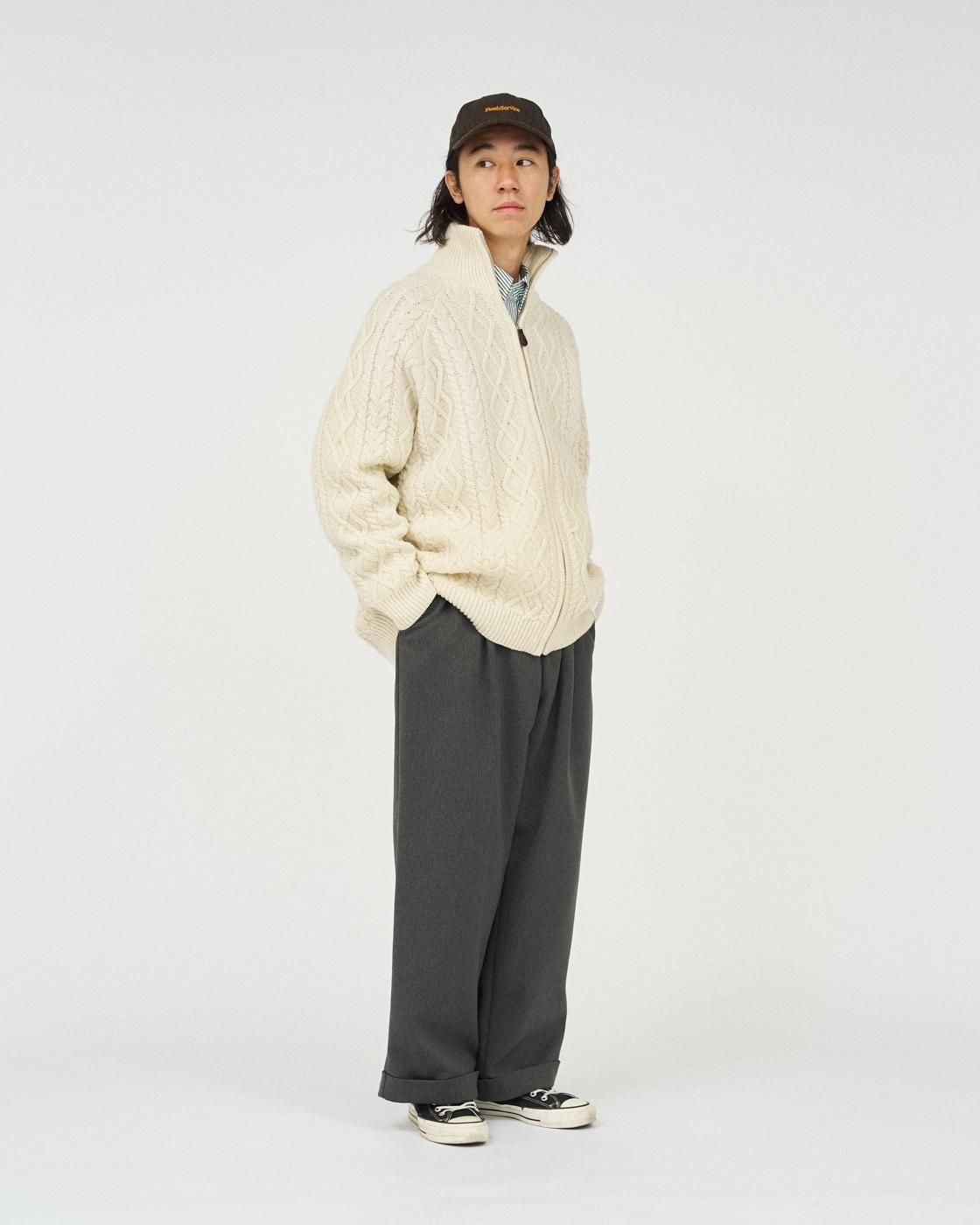 FreshService * FSC253-80166 SHETLAND WOOL x SOLOTEX® TECH FISHERMAN ZIP-UP(3Ÿ)
