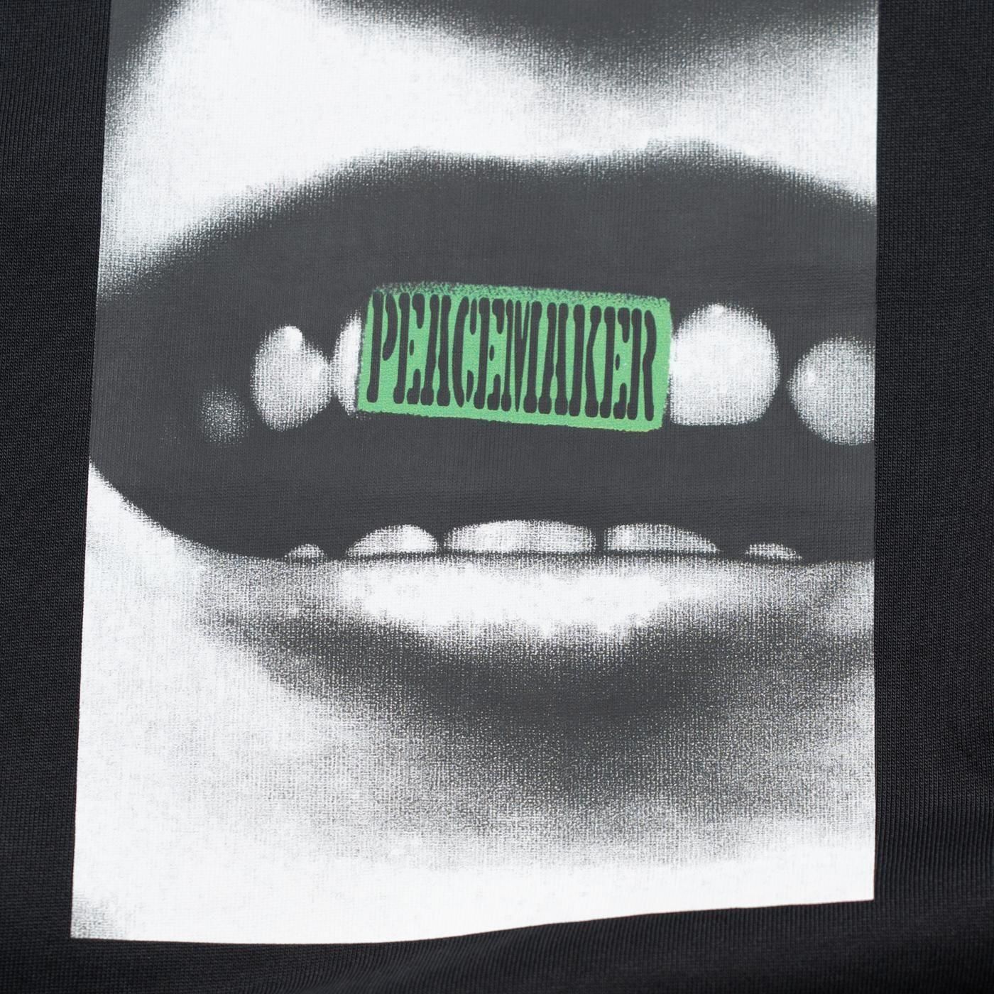 PEACEMAKER oamc * LOOSE FIT CREWNECK SMILE PRINT * Black