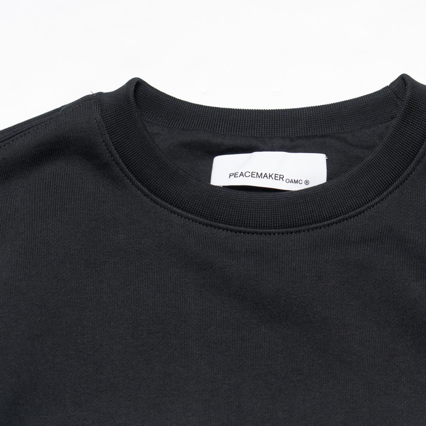 PEACEMAKER oamc * LOOSE FIT CREWNECK SMILE PRINT * Black