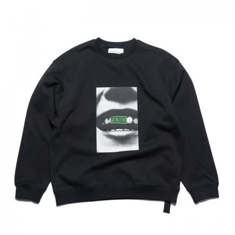 PEACEMAKER oamc * LOOSE FIT CREWNECK SMILE PRINT * Black