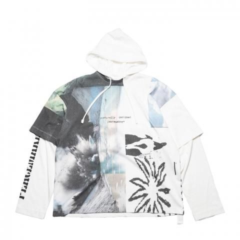 PEACEMAKER oamc * HOODED TEE COLLAGE PRINT * Collage