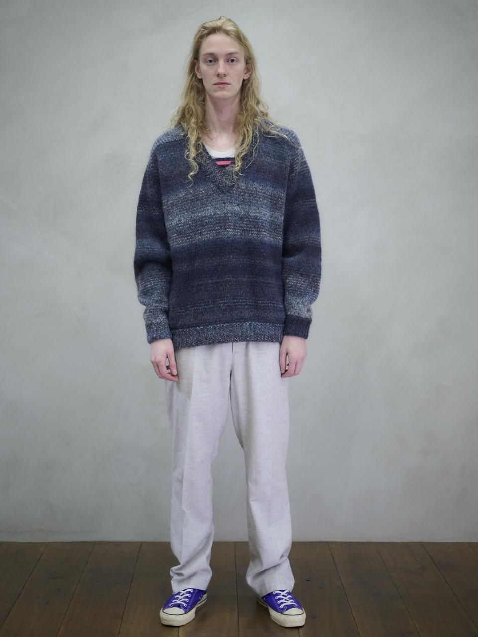 UNUSED * US2534 Mohair V-neck Knit(2Ÿ)