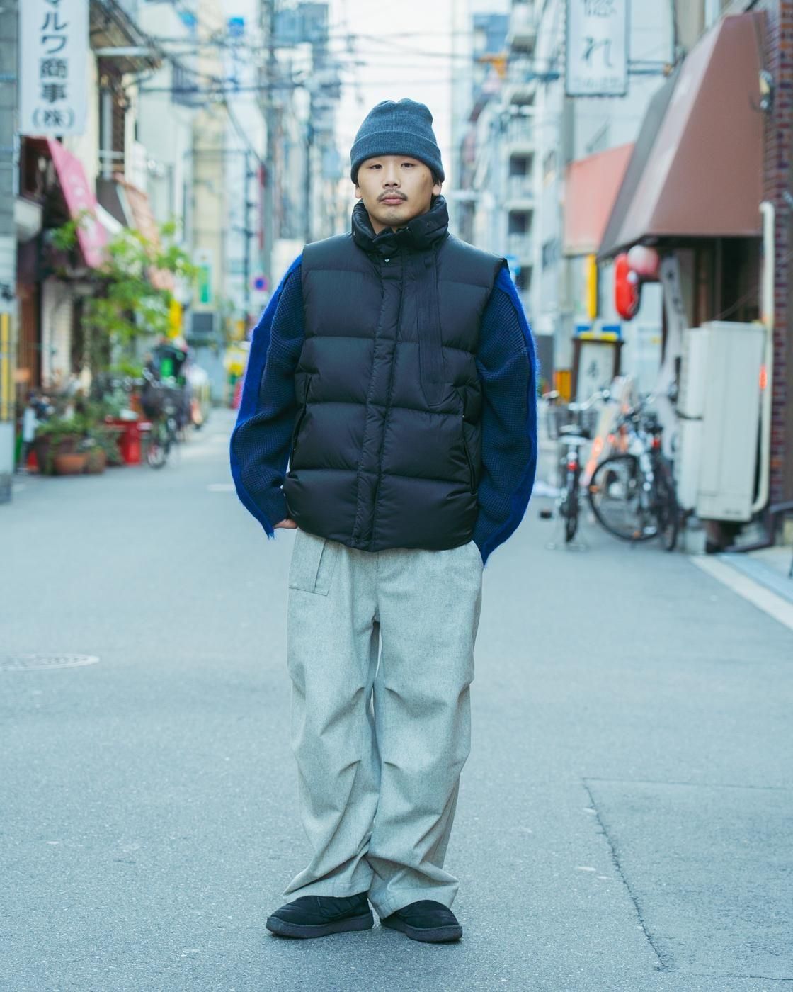 Ten-c * 25CTCUX03003 ANTARCTIC COMBO DOWN VEST * Black(999)