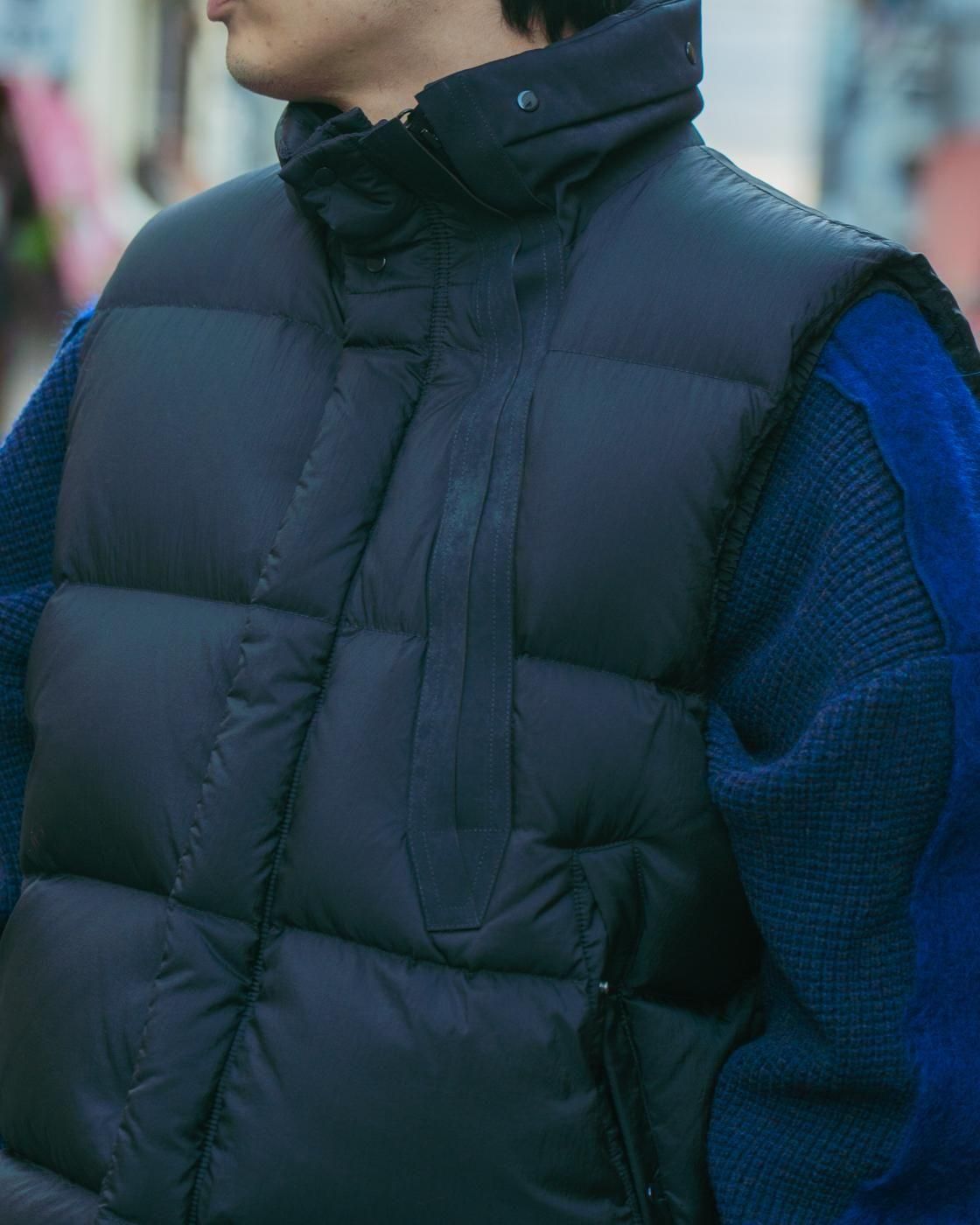 Ten-c * 25CTCUX03003 ANTARCTIC COMBO DOWN VEST * Black(999)