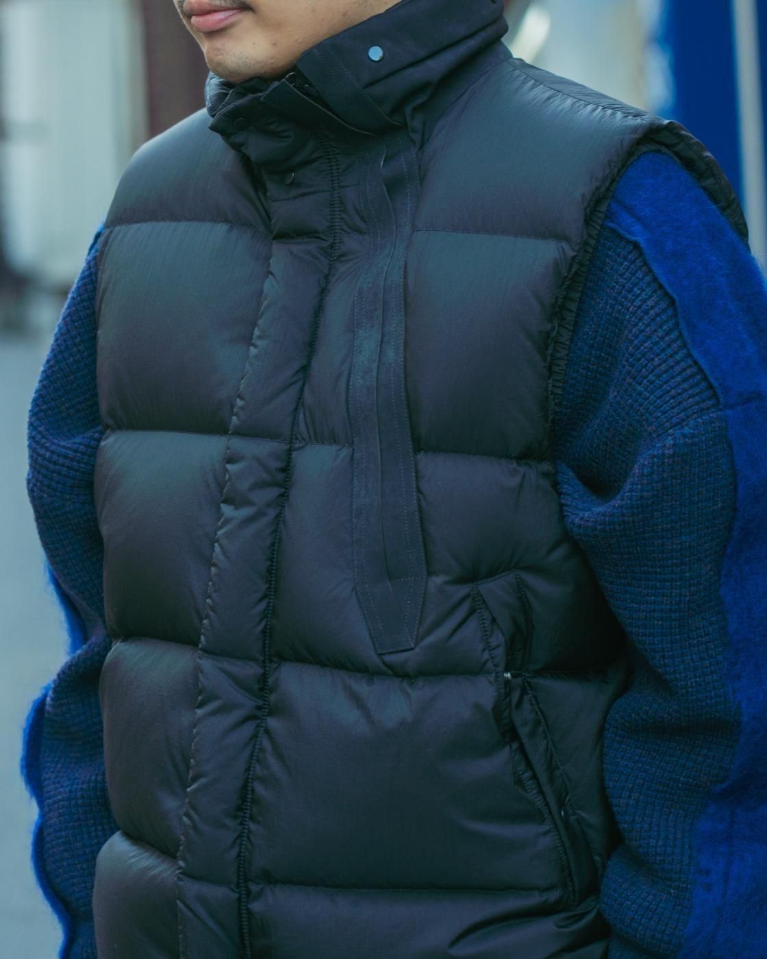 Ten-c * 25CTCUX03003 ANTARCTIC COMBO DOWN VEST * Black(999)