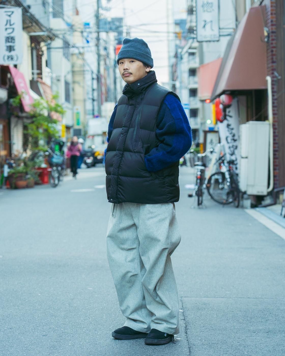 Ten-c * 25CTCUX03003 ANTARCTIC COMBO DOWN VEST * Black(999)