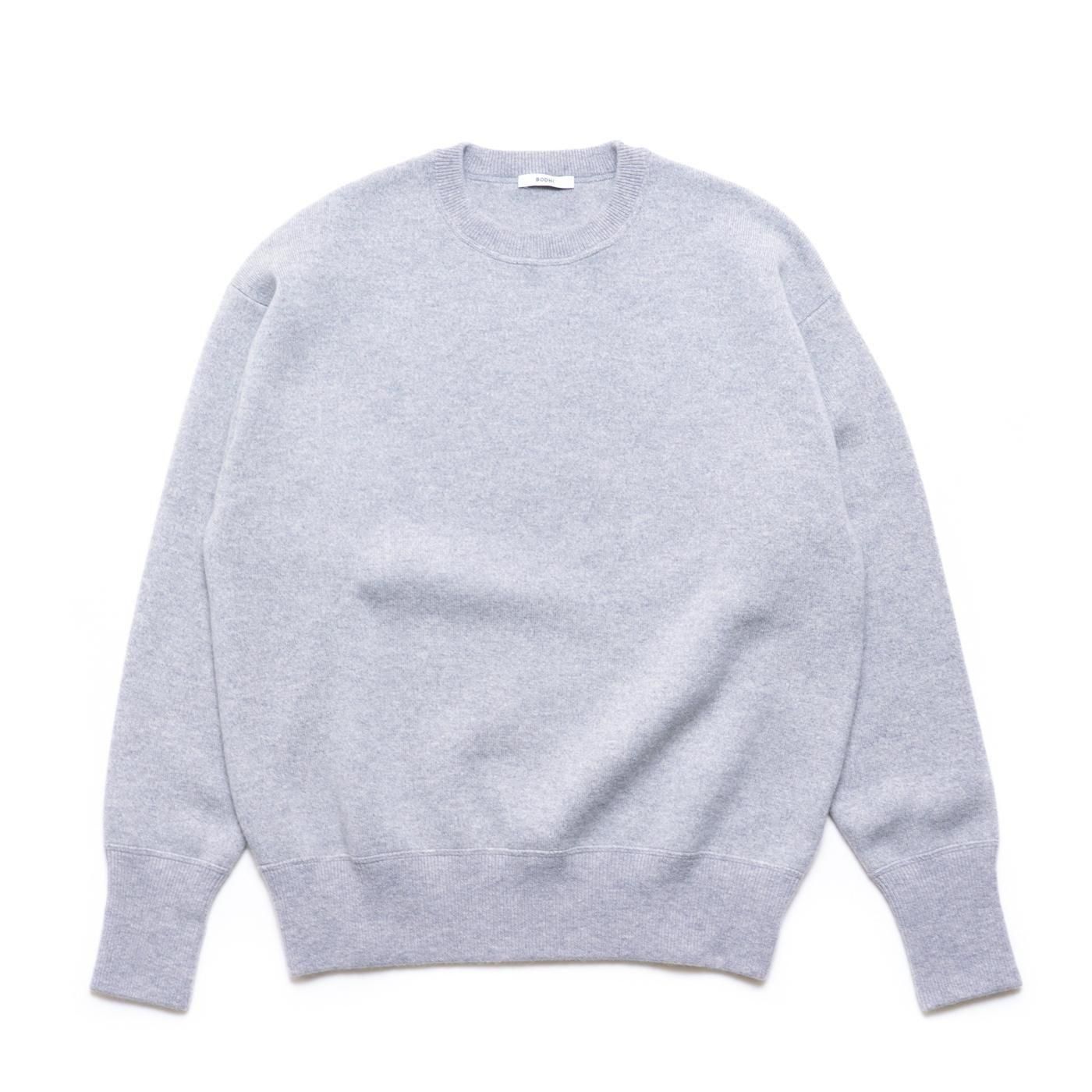 BODHI * HEAVYWEIGHT CREW CASHMERE * Light Gray