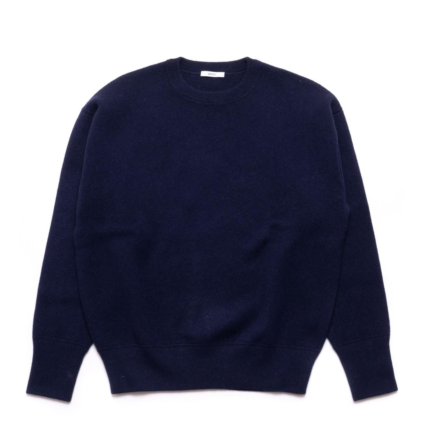 BODHI * HEAVYWEIGHT CREW CASHMERE * Dark Navy