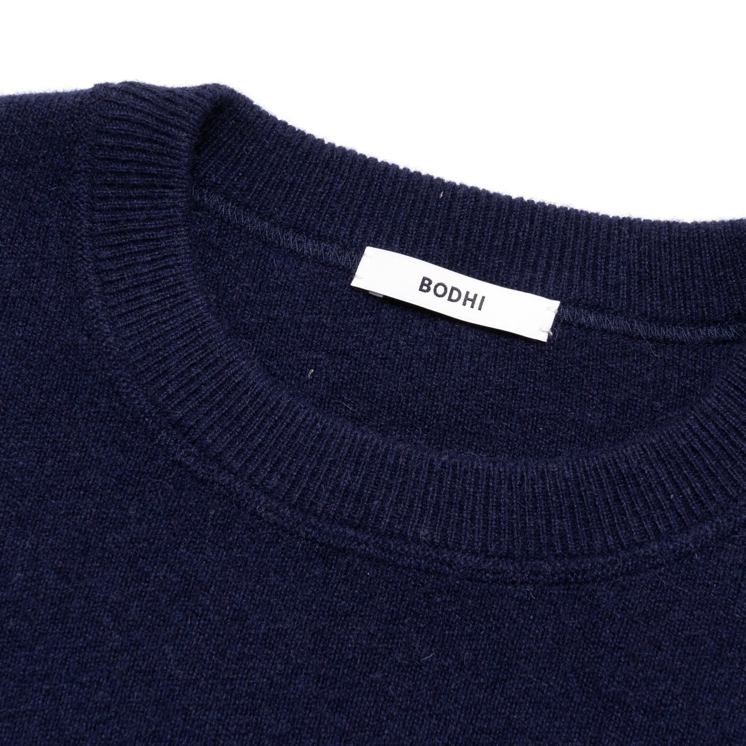 BODHI * HEAVYWEIGHT CREW CASHMERE * Dark Navy | public