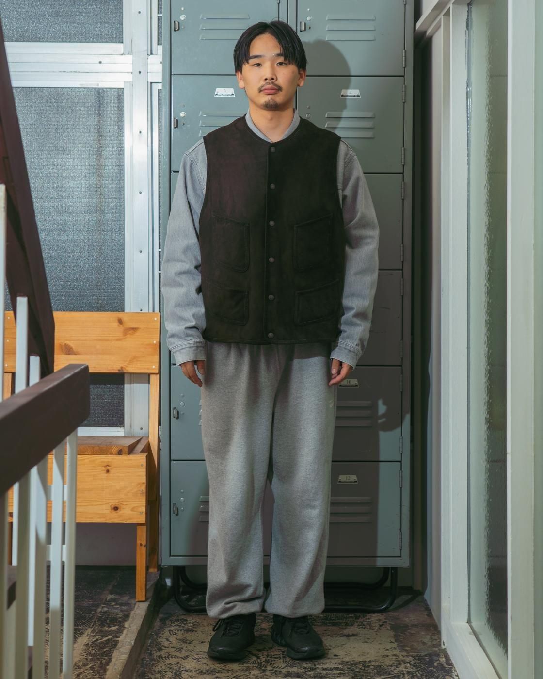 Unlikely * U25F-06-0002 Unlikely Shearling Work Vest * DarkBrown