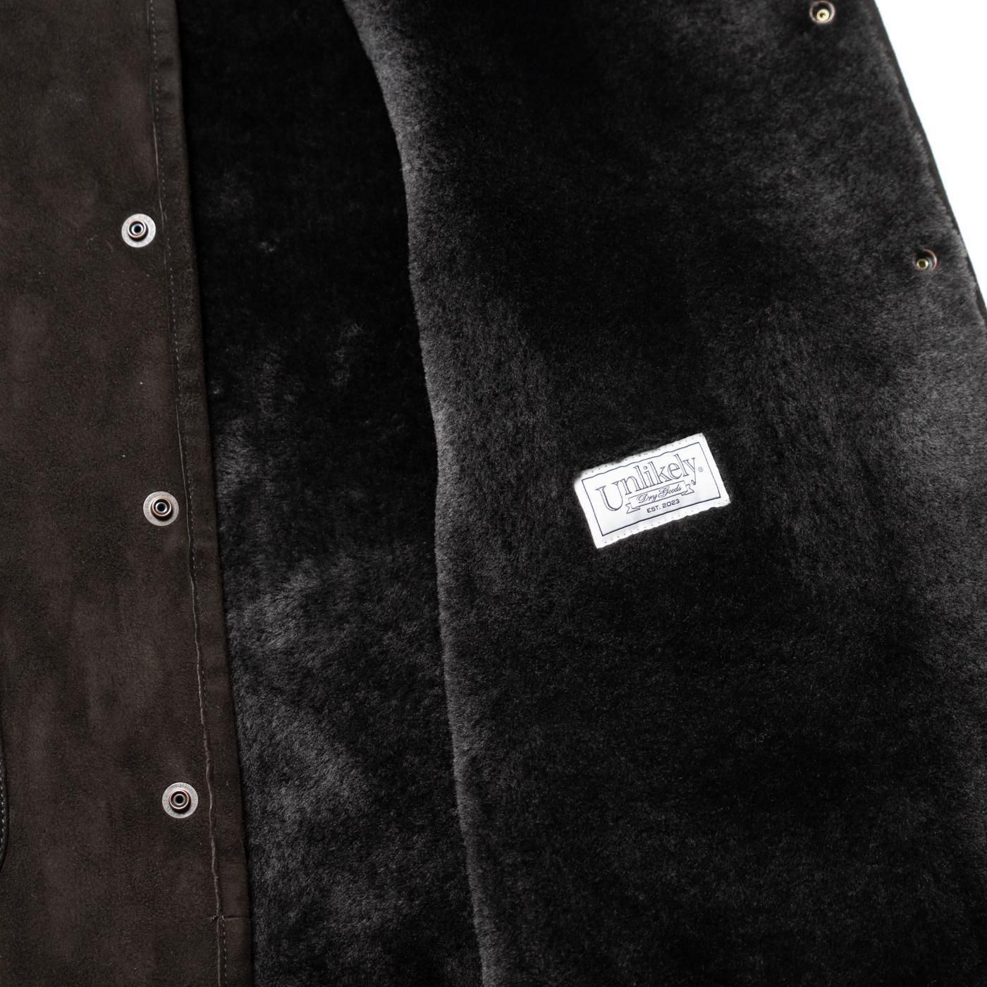 Unlikely * U25F-06-0002 Unlikely Shearling Work Vest * DarkBrown