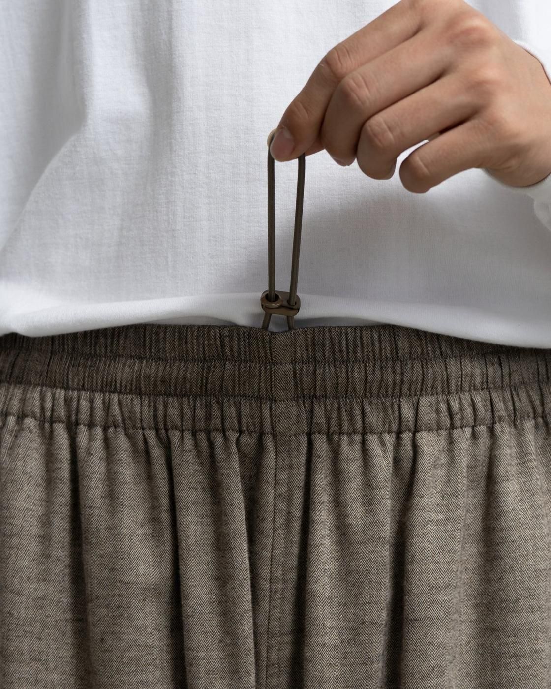 Graphpaper * GM254-40045 SIDOGRAS Cotton Herringbone Flannel Sleeping Pants(3色展開)