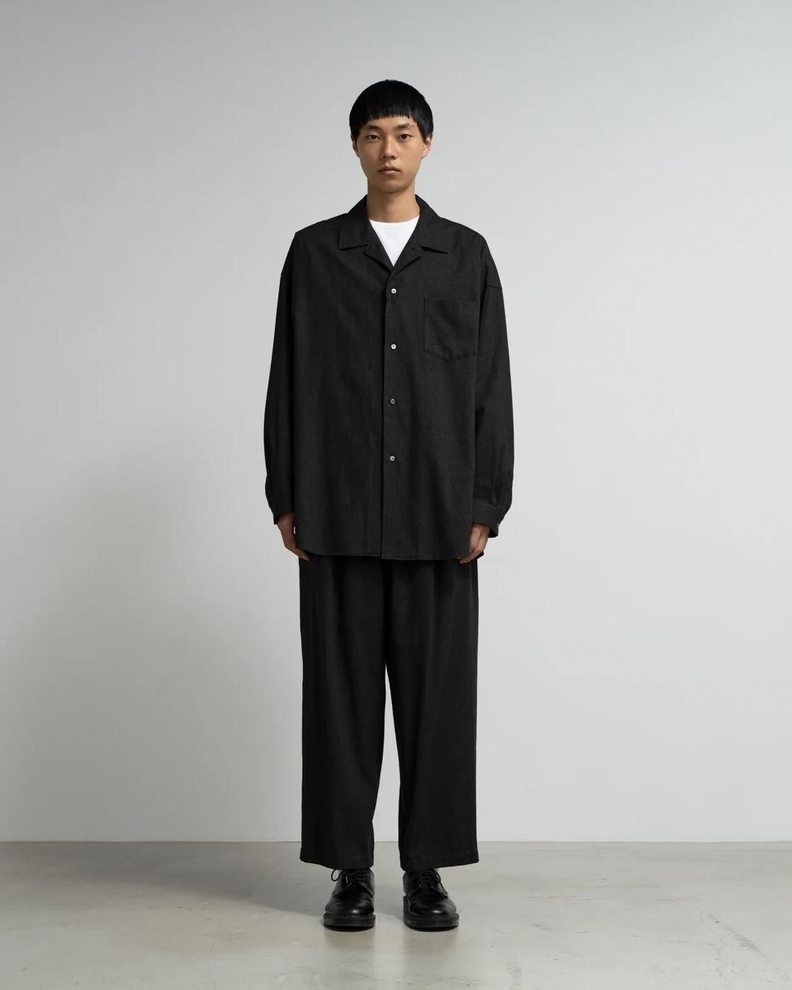 Graphpaper * GM254-50044 SIDOGRAS Cotton Herringbone Flannel Sleeping Shirt(3Ÿ)