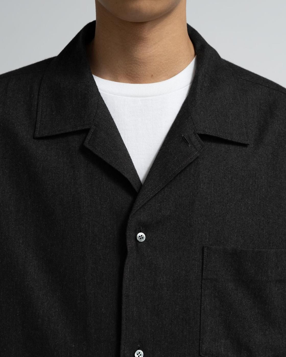 Graphpaper * GM254-50044 SIDOGRAS Cotton Herringbone Flannel Sleeping Shirt(3Ÿ)