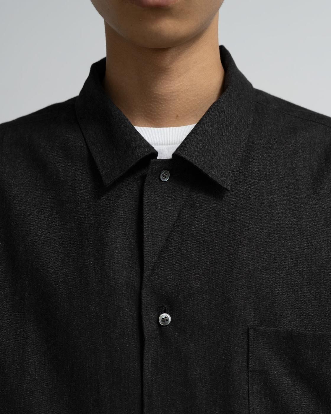 Graphpaper * GM254-50044 SIDOGRAS Cotton Herringbone Flannel Sleeping Shirt(3Ÿ)