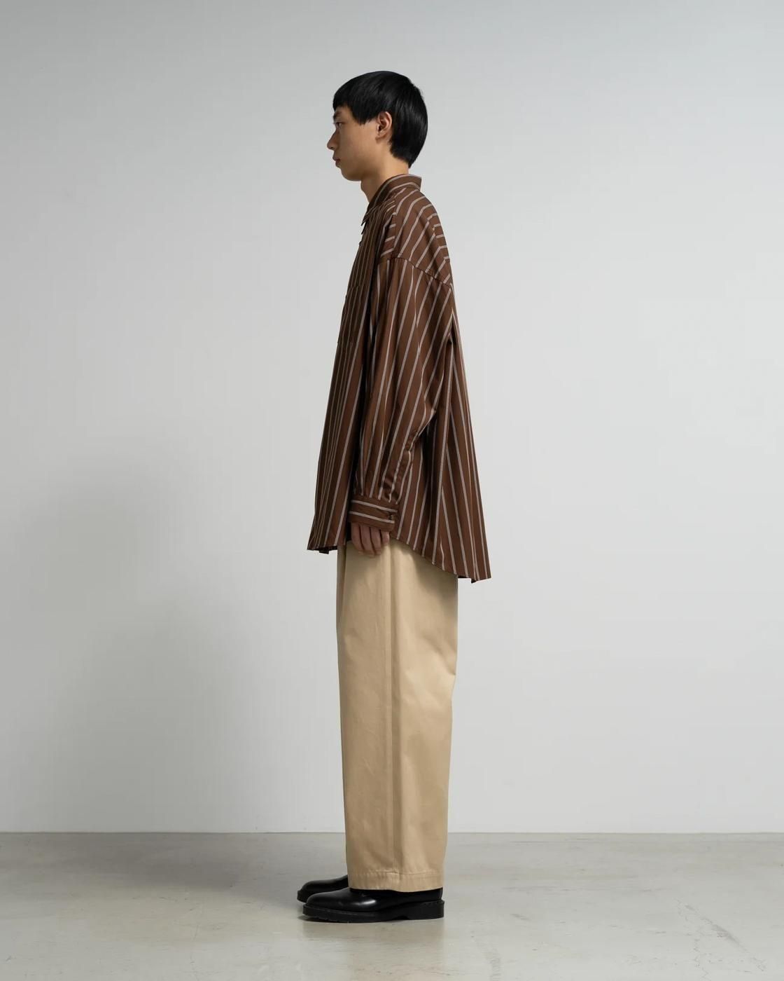 Graphpaper * GM254-50025STB SIDOGRAS Stripe L/S Oversized Regular