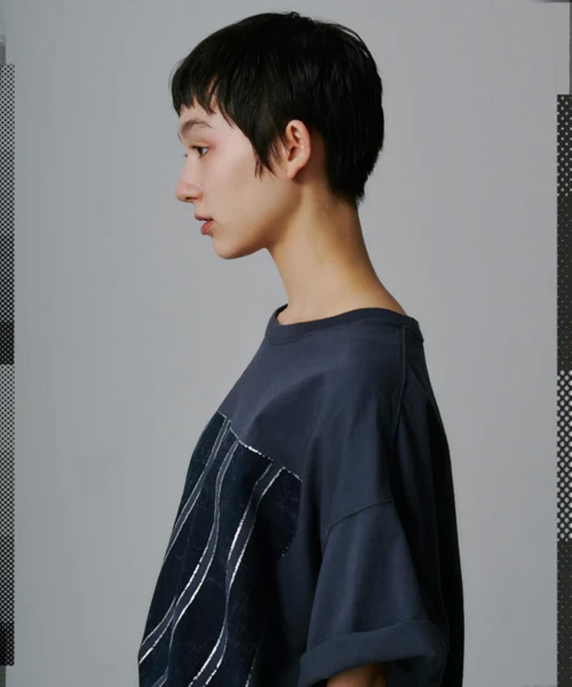 FACETASM * JOO-TEE-U03 7BARS BIG TEE * Smoke Navy