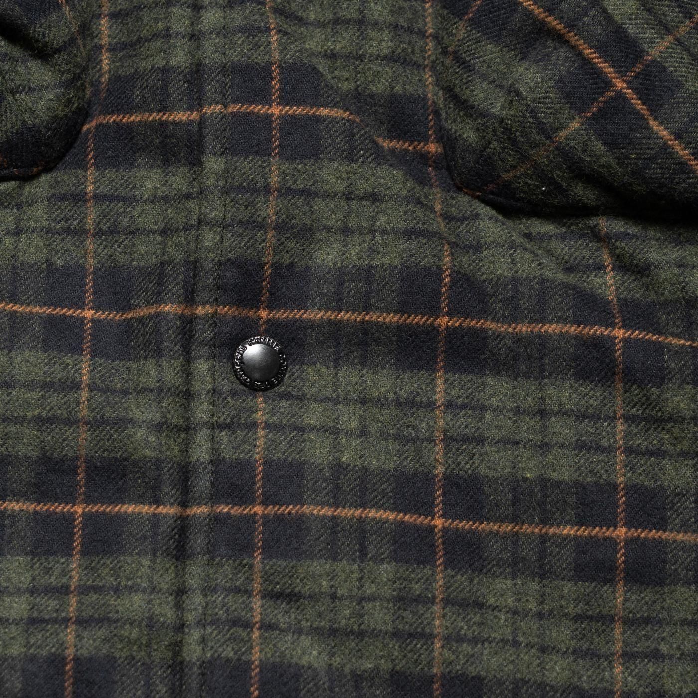COMME des GARCONS HOMME * HP-B030 Cotton Flannek Check Shirt * Black/Green/Orange