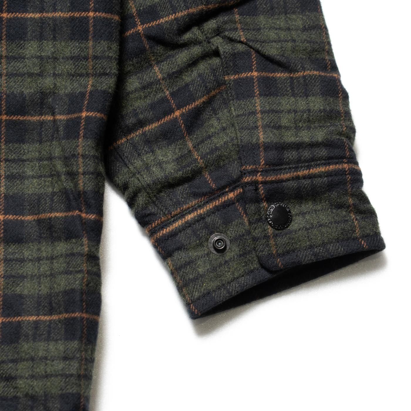 COMME des GARCONS HOMME * HP-B030 Cotton Flannek Check Shirt * Black/Green/Orange