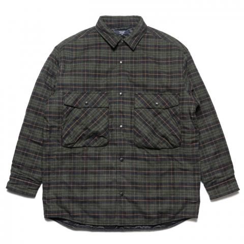 COMME des GARCONS HOMME * HP-B030 Cotton Flannek Check Shirt * Black/Green/Orange