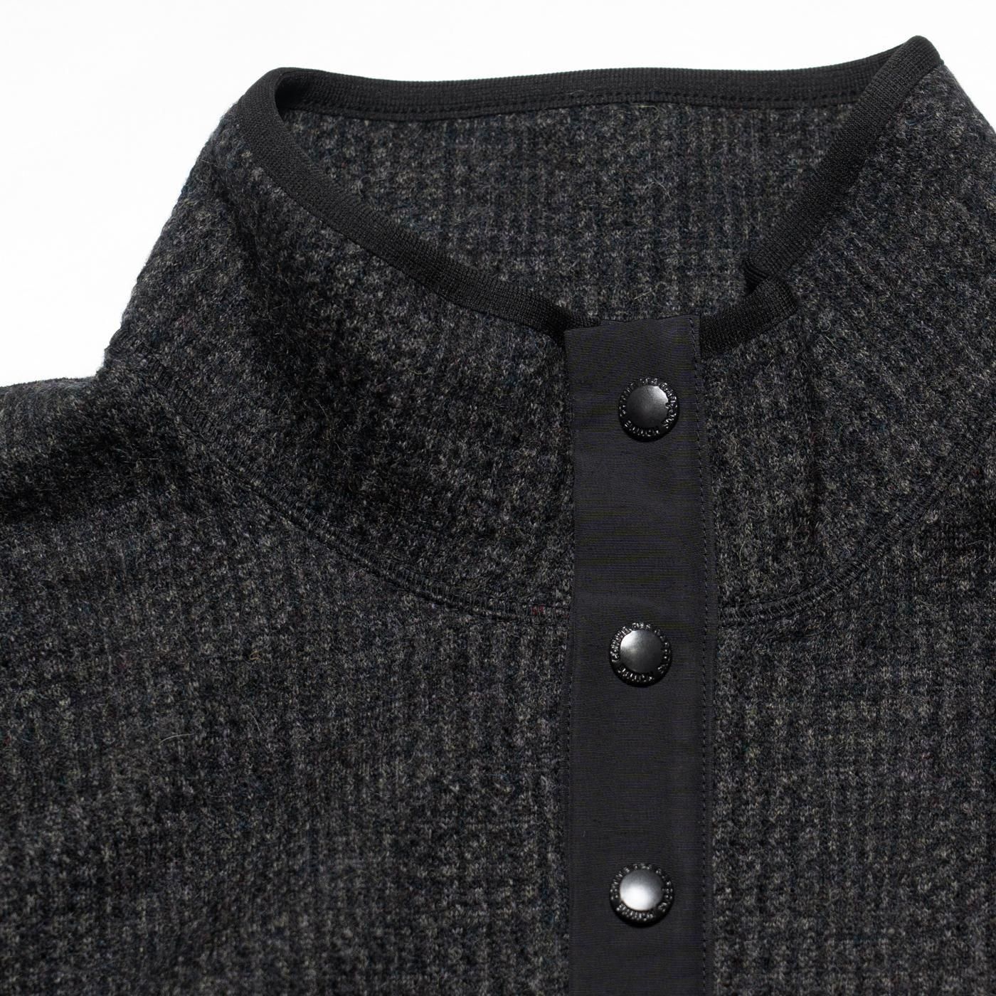 COMME des GARCONS HOMME * HP-T023 Shetland Wool Glen Check Snap Jacket * Grey