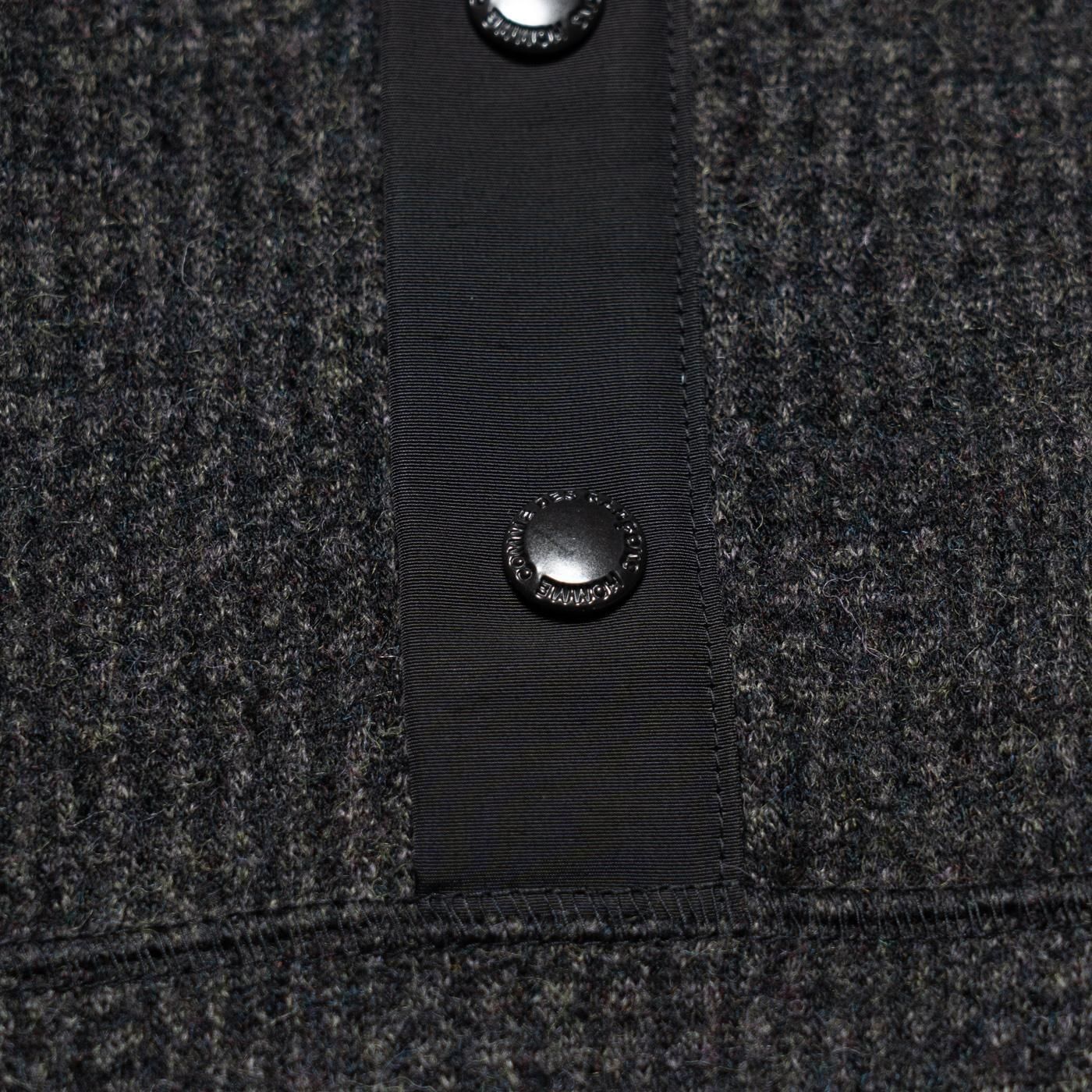 COMME des GARCONS HOMME * HP-T023 Shetland Wool Glen Check Snap Jacket * Grey