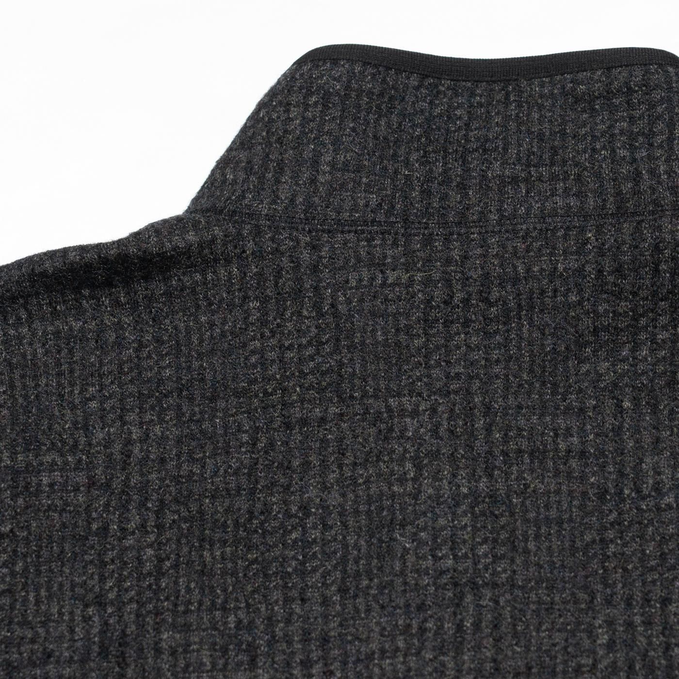 COMME des GARCONS HOMME * HP-T023 Shetland Wool Glen Check Snap Jacket * Grey