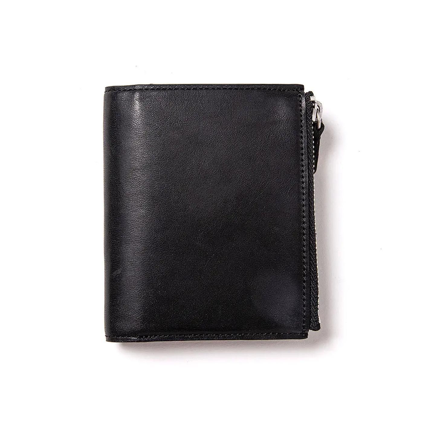 hobo * HB-W4601 COMPACT WALLET HORSE LEATHER * Black