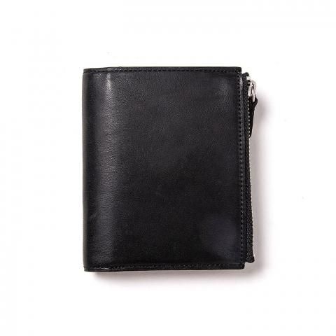 hobo * HB-W4601 COMPACT WALLET HORSE LEATHER * Black