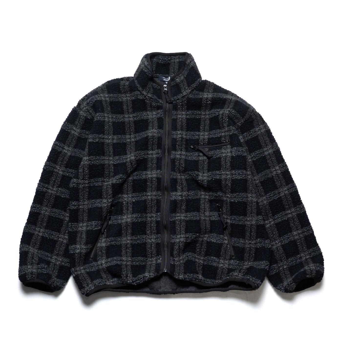 COMME des GARCONS HOMME * HP-T019 Wool Polyester Boa Blouson * Black/Gray