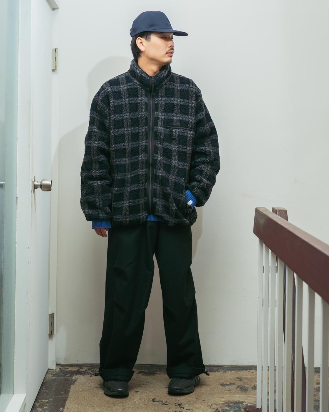 COMME des GARCONS HOMME * HP-T019 Wool Polyester Boa Blouson * Black/Gray