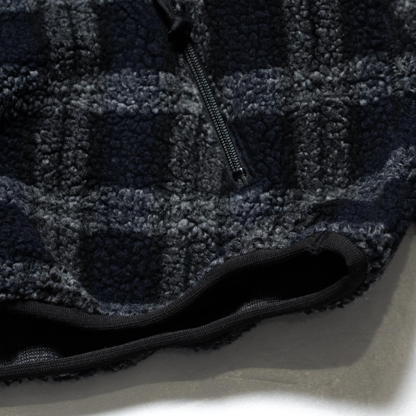 COMME des GARCONS HOMME * HP-T019 Wool Polyester Boa Blouson * Black/Gray