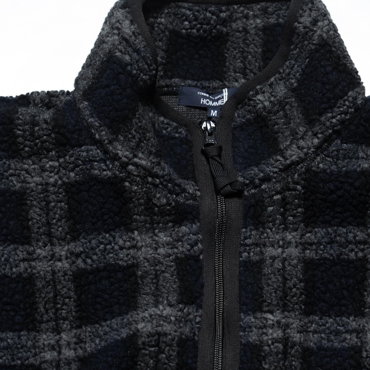 COMME des GARCONS HOMME * HP-T019 Wool Polyester Boa Blouson * Black/Gray