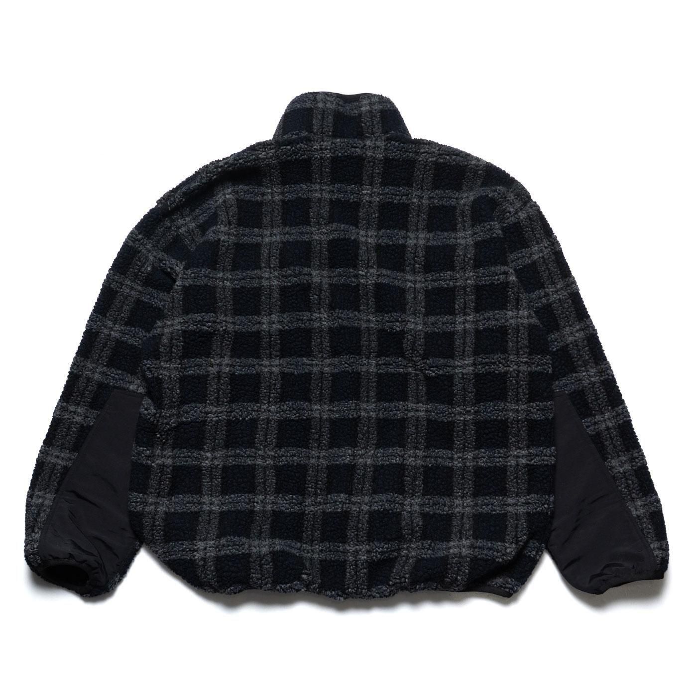 AD1999 tricot COMME des GARCONS ブルゾン AD1999 COMME des GARCONS HOMME PLUS 紺 縮絨 逆プリントブ